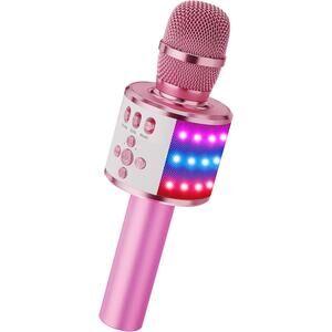 BONAOK Karaoke Microphone For Kids & Adults - Bluetooth Microphones Singing Mic